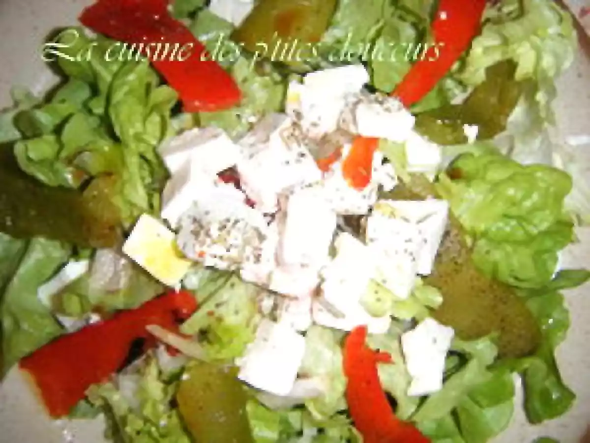 SALADE DE POIVRONS MARINES A LA FETA