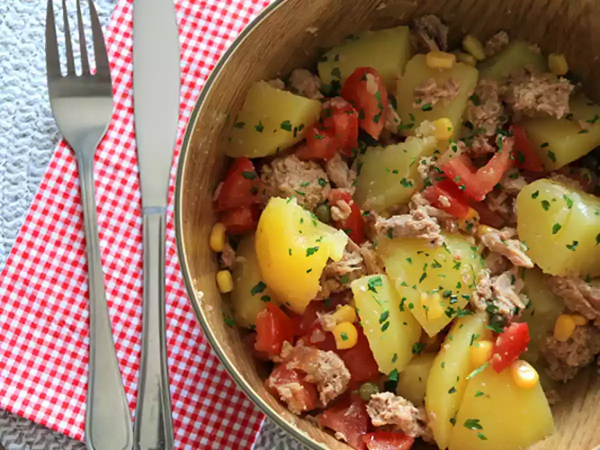 Salade de pommes de terre, thon et tomates - photo 3