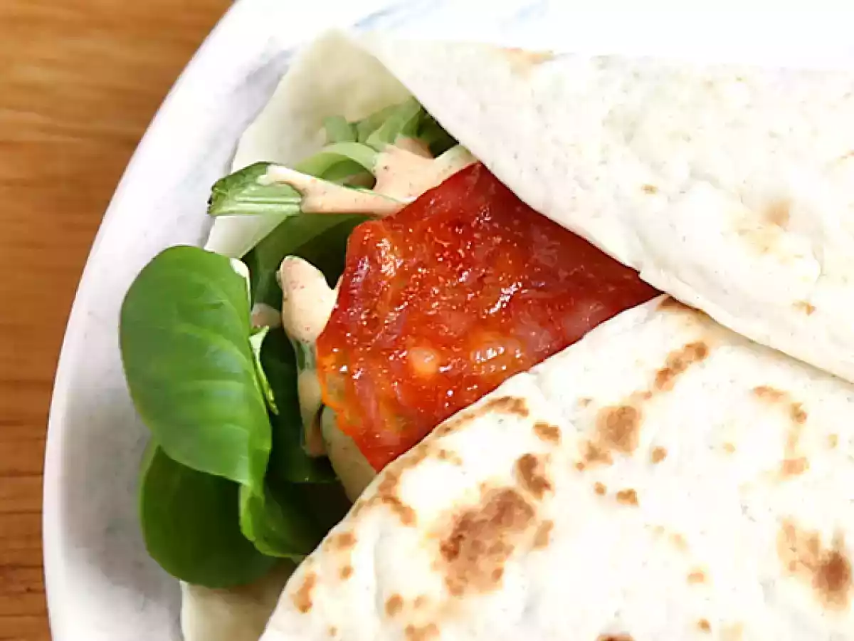 Sandwich wrap au chorizo, avocat et tomates - photo 4