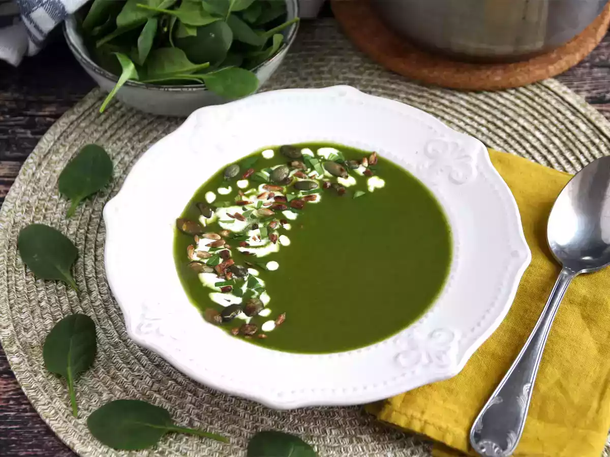 Soupe aux épinards, l'astuce pour faire manger des légumes à tout le monde!