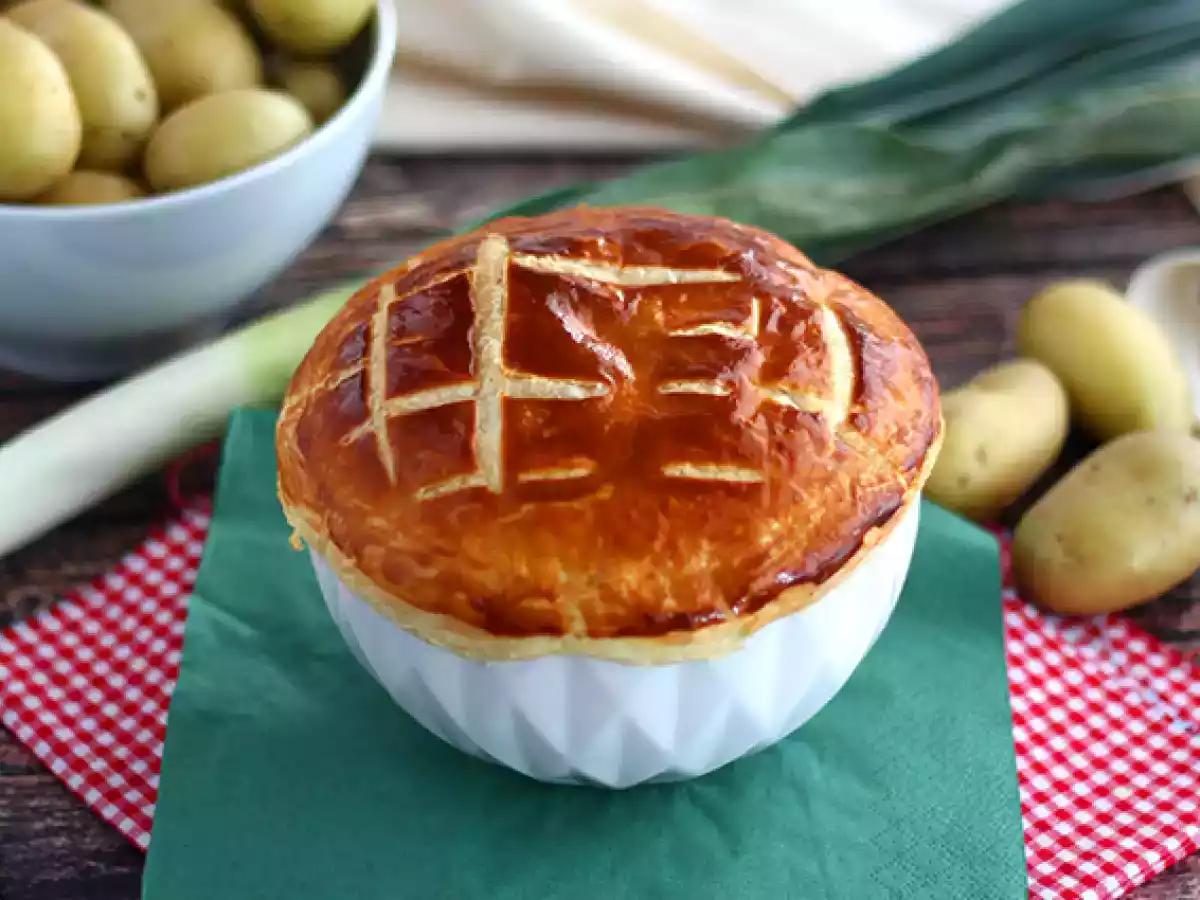 Soupe feuilletée poireau pomme de terre