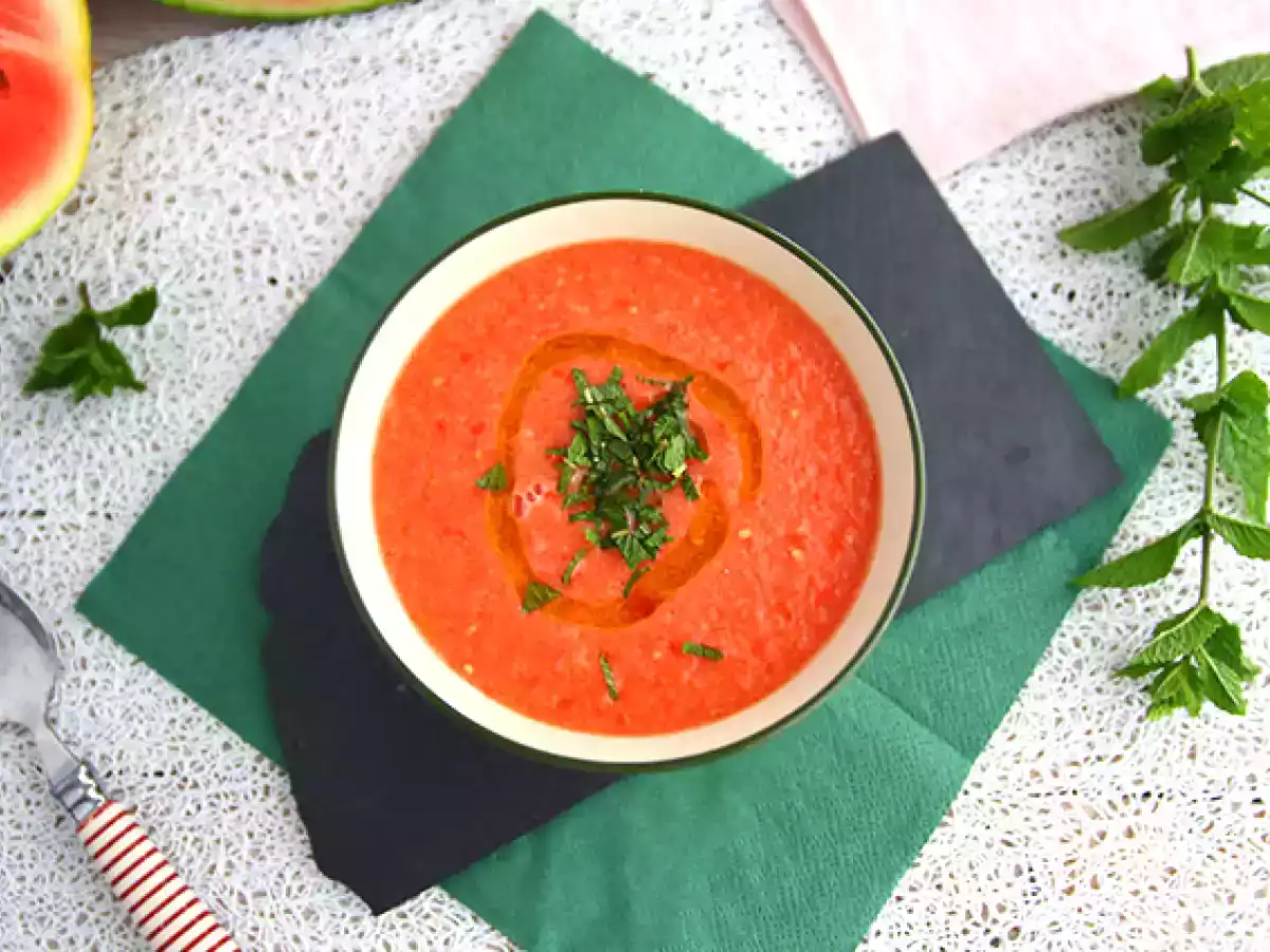 Soupe froide à la pastèque et à la tomate - photo 4