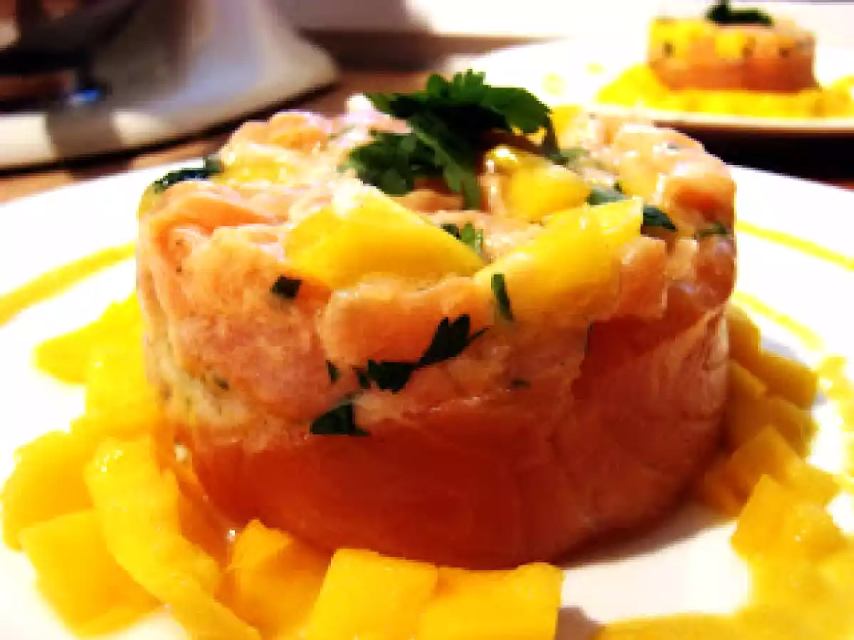 Tartare de saumon mangue et coriandre fraiche - photo 2