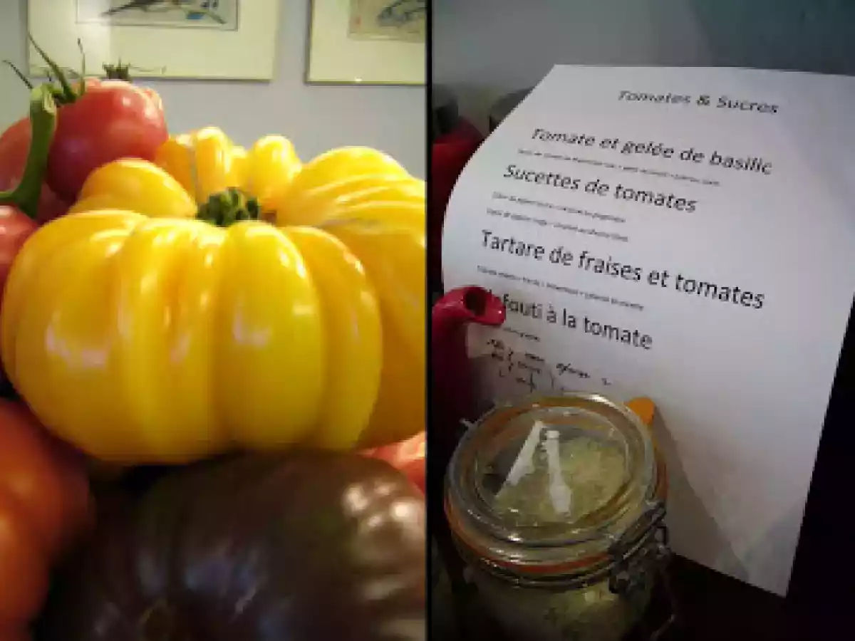 Tartare de tomates ananas, fraises et menthe. - photo 2
