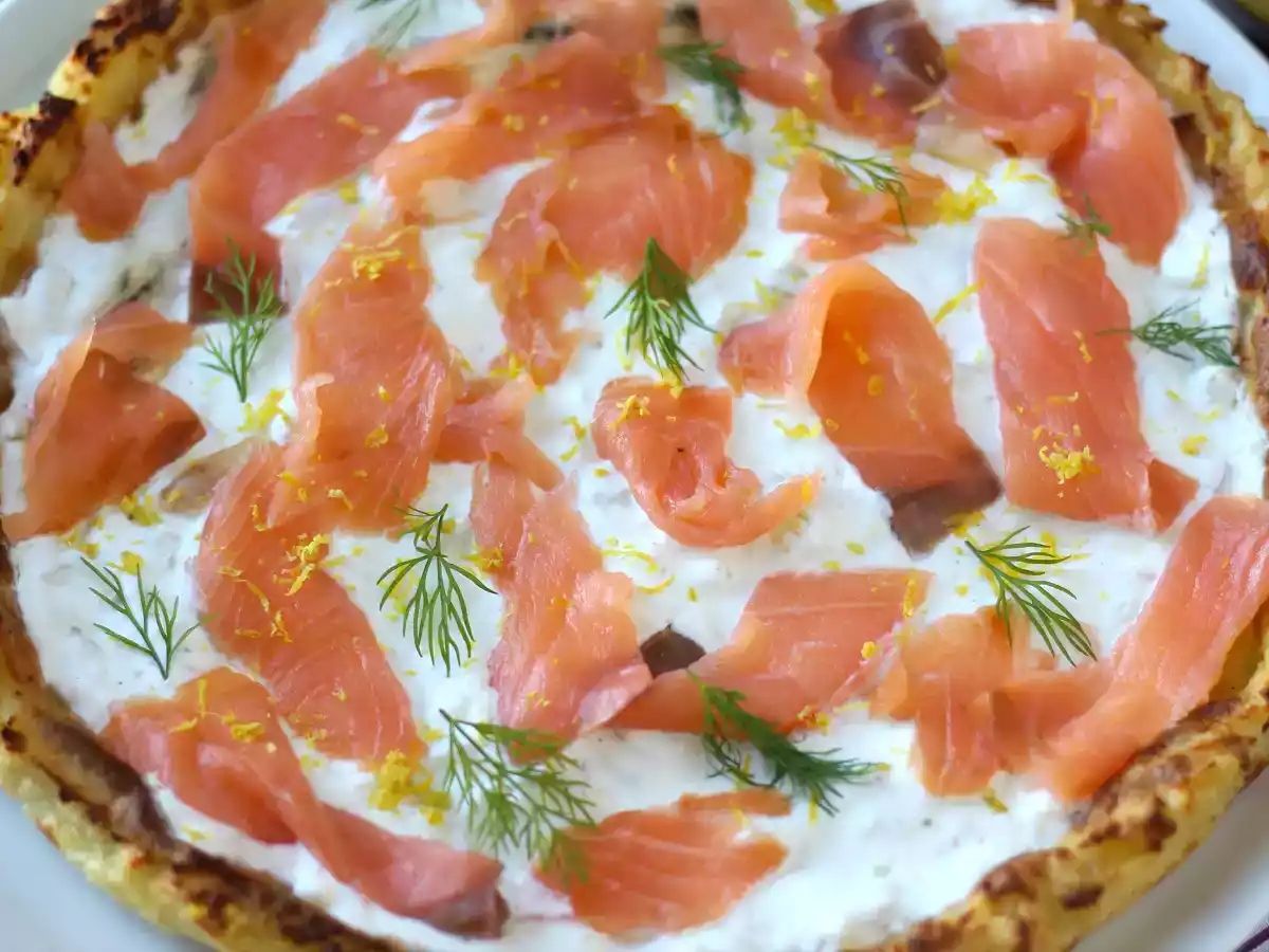 Tarte au saumon fumé avec une base de pommes de terre - photo 4