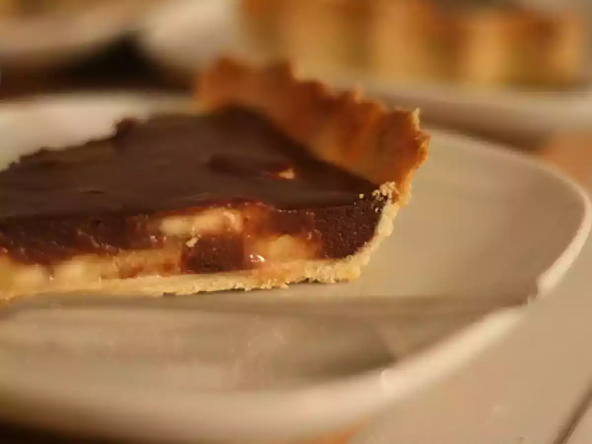 Tarte aux bananes enrobées de rhum & ganache au chocolat - photo 2