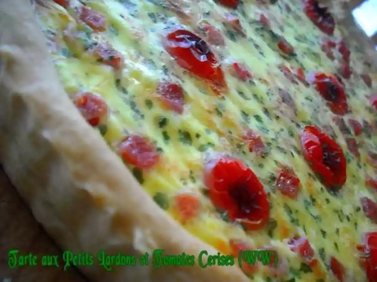 Tarte aux petits lardons et aux tomates cerises (WW) - photo 2