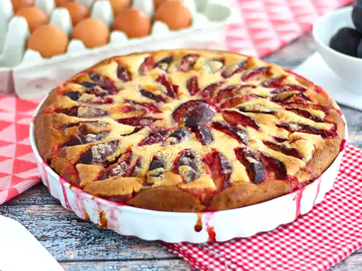 Tarte briochée aux prunes