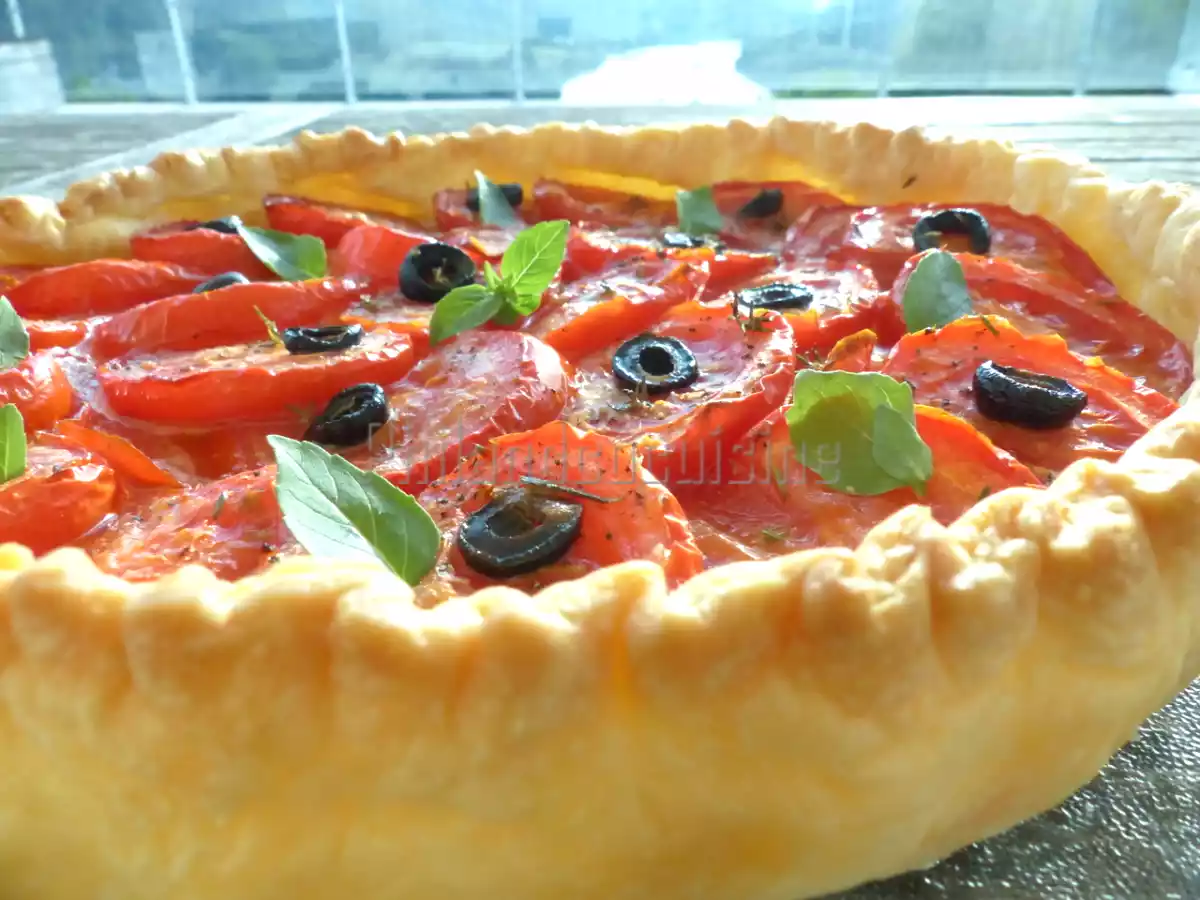 Tarte feuilletée à la tomate, comté et moutarde à l'ancienne - photo 3
