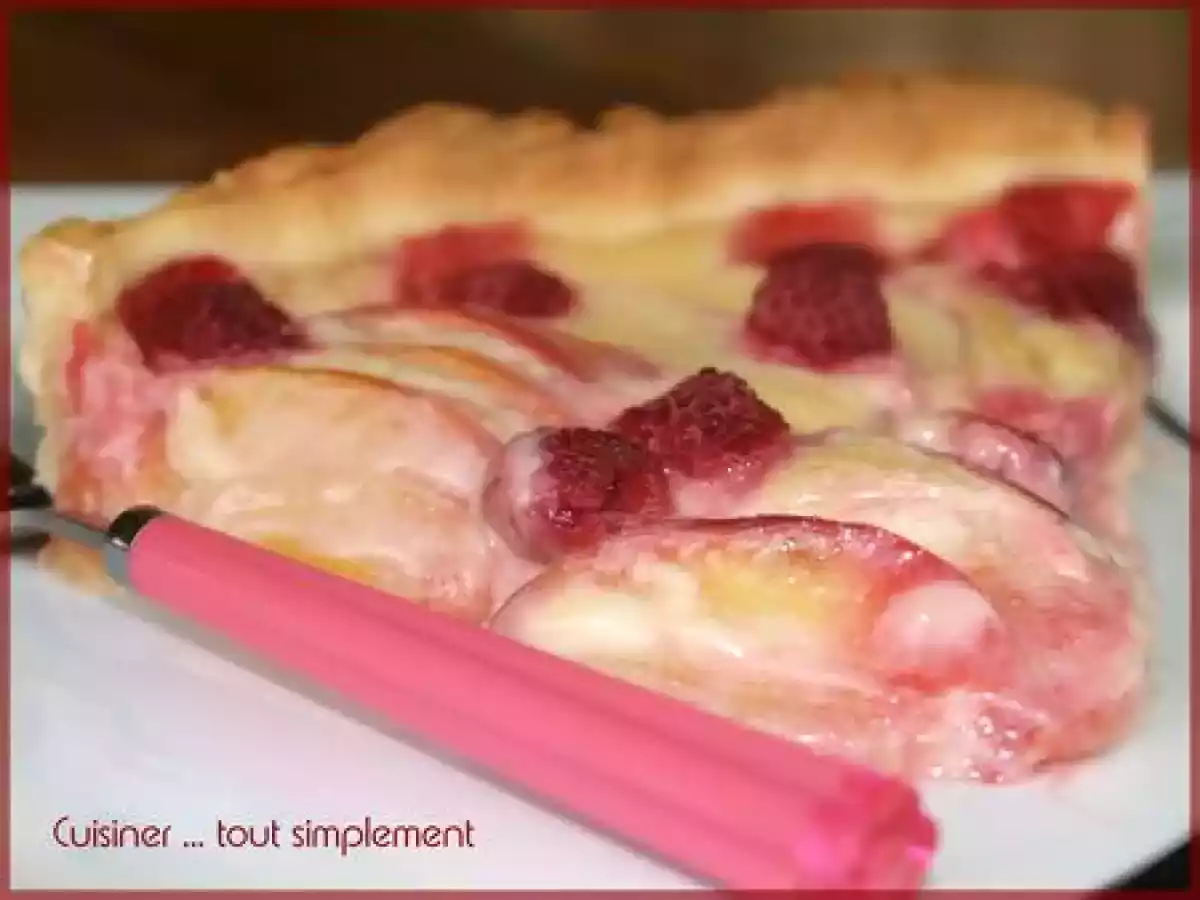 Tarte Pêches - Framboises