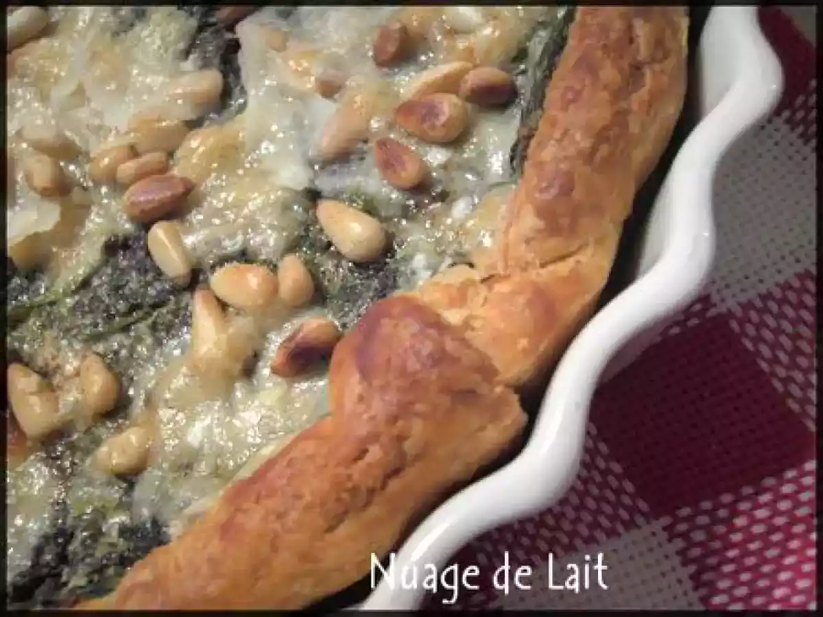Tarte Ricotta/Epinards au Parmesan et Pignons de Pin (fond de frigo) - photo 2