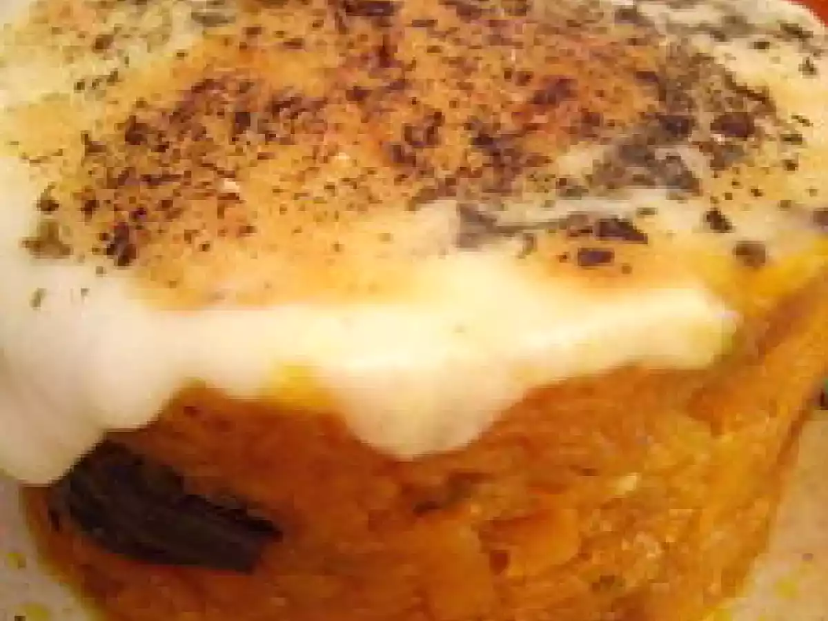 TIMBALE DE PATATES DOUCES POÊLÉES AUX PRUNEAUX ET FONDUE DE MOZZARELLA AU BASILIC - photo 2