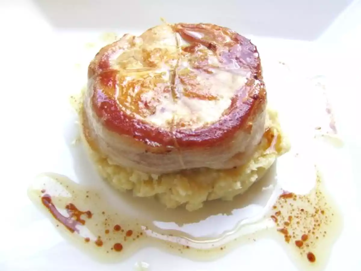 Tournedos de poulet & purée de légumes anciens (topinambour, panais & rutabaga)