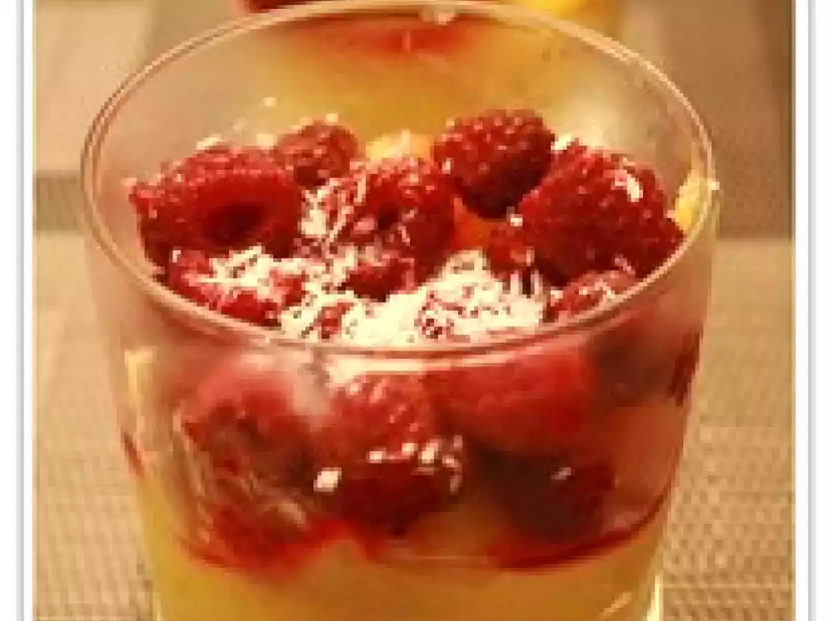 Verrine mangue / framboise
