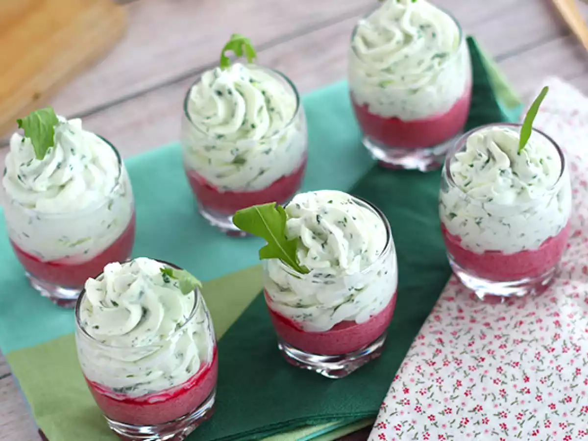 Verrines à la betterave et mousse de roquette - photo 3