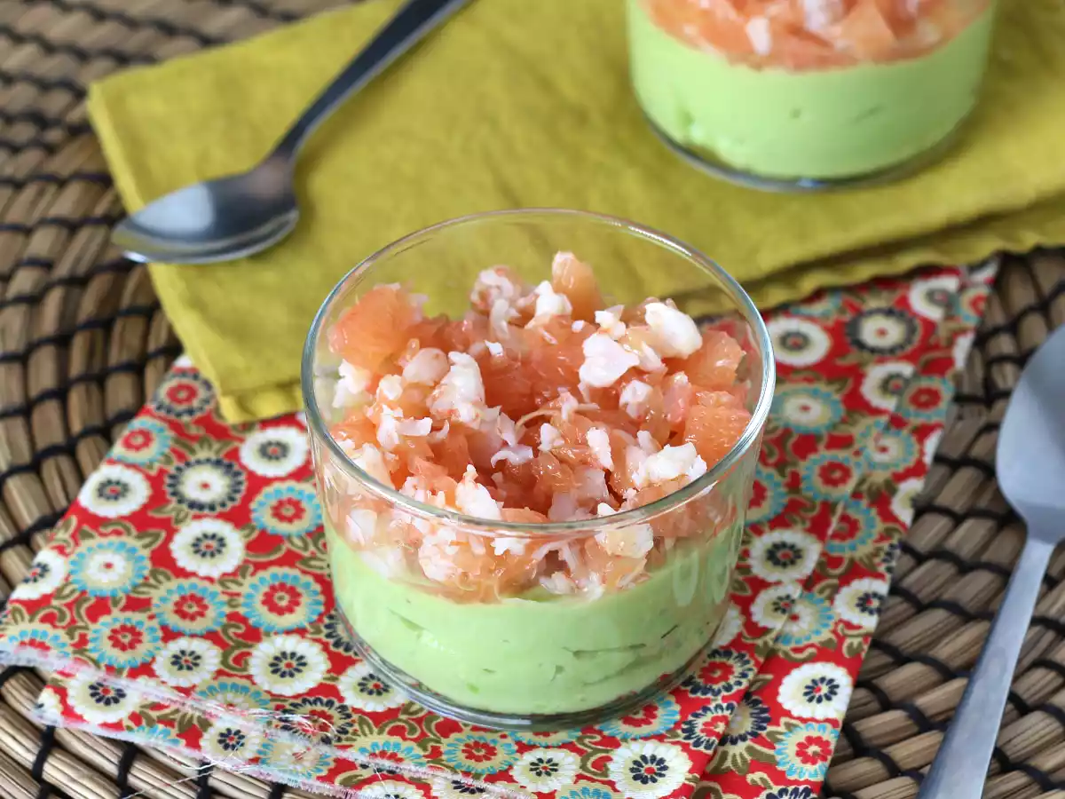 Verrines avocat, crevettes, pamplemousse hyper fraîches! - photo 5