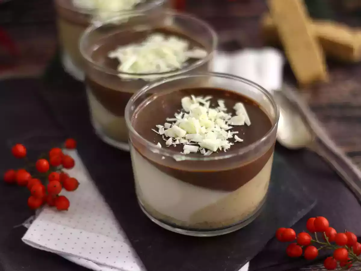 Verrines de crèmes au chocolat et nougat : une présentation ultra facile pas à pas
