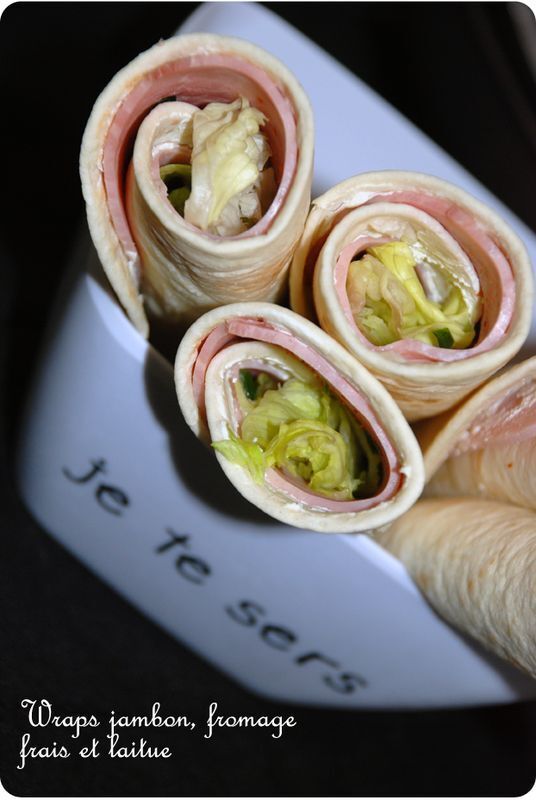 Wraps Jambon Fromage Frais Et Laitue Recette Ptitchef