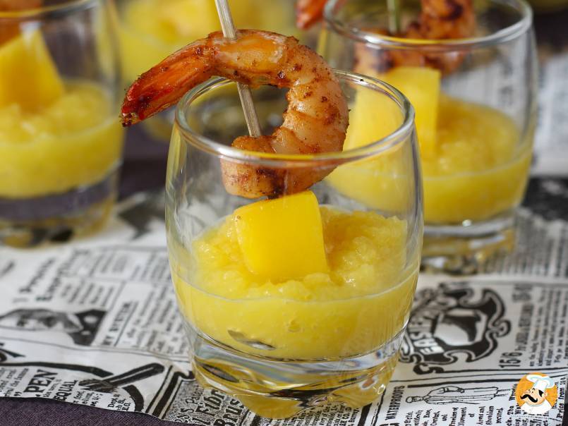 2. Verrines crevettes mangue