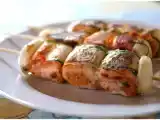 Recette Brochettes de saumon aux rubans de légumes