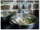 Recette Soupe froide parfum d'été : aubergine, courgette confites au vinaigre balsamique