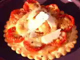 Recette Tartelette fine, tomates cerise, chèvre & miel
