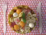 Recette Salade de pâtes au melon et au jambon cru