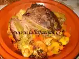 Recette Gigot d'agneau farci au four