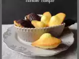 Recette Madeleine au citron confit, en coque de chocolat noir à l'orange