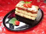 Recette Mille feuille à la crème et aux framboises