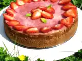 Recette Cheesecake aux fraises. doux. crémeux.