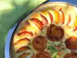 Recette Tarte aux nectarines jaunes, abricots poêlés et brousse