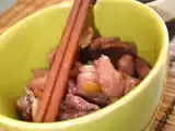 Recette Porc au caramel et riz aux champignons