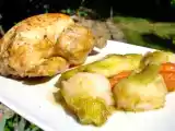 Recette Coquelet rôti aux herbes et citron vert & ses légumes caramélisés