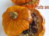 Recette Citrouille jack little farcies au quinoa et fruits secs