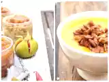 Recette Velouté de courge et potimarron aux champignons des bois et compote de figues au quinoa