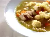 Recette Soupe de poulet au chou-fleur et aux pâtes