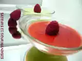 Recette Panna cotta avocat-framboises.