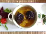 Recette Mini- cocottes de boudin noir et melon miellé, sur lit de patate