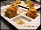 Recette Mini choux au roquefort et dès de poire