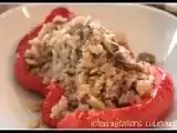 Recette Poivrons farcis au risotto de champignons