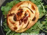 Recette Tartelette fine aux pommes et au chevre roquette vinaigrette au miel