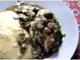 Recette Blancs de poulet braisés aux champignons et polenta crémeuse au four