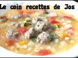 Recette Soupe-repas à l'orge et aux boulettes de boeuf