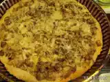 Recette Pizza champignons / poulet (restes de poulet)