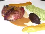 Recette Pigeon sauce aux figues & emulsion café