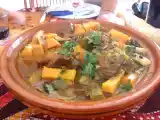 Recette Tajine de boeuf, patates douces, carottes, courgettes...etc