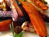 Recette Carottes anciennes rôties au four
