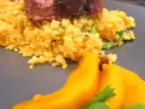 Recette Canard au miel, couscous mangue et coriandre