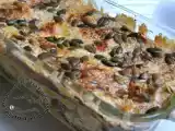 Recette Lasagnes courgettes à la faisselle, tomates, boeuf, graines de courge